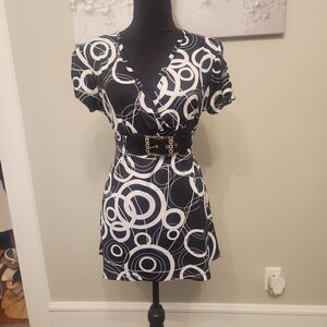 Stylish Black and White Dress